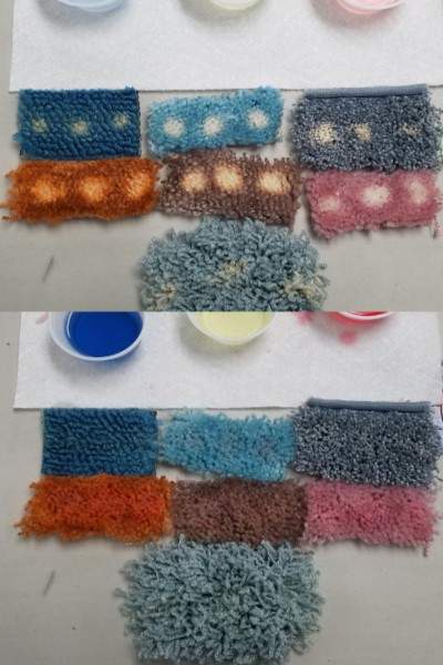 Carpet Spot Dyeing Six Examples
